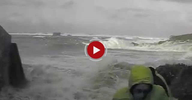 Retired Couple Terrifyingly Swept Away By Unexpected Beach Waves