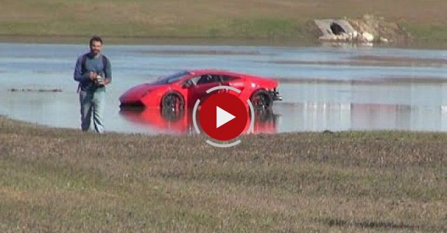 2000HP Lamborghini Loses Control Into Lake