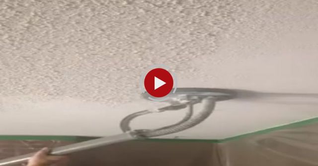 See How Easy It Is To Get Rid Of Popcorn Ceilings With This New Invention!