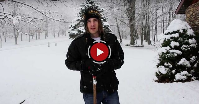 Snow Shoveling West Virginia Style. Life Hack!