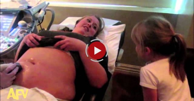 Girl Is Shocked When She Finds Out There's A Baby In There - AFV