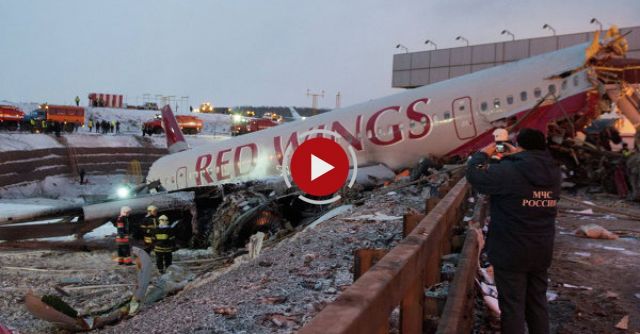Russian Plane Crash Caught On Dash Cam