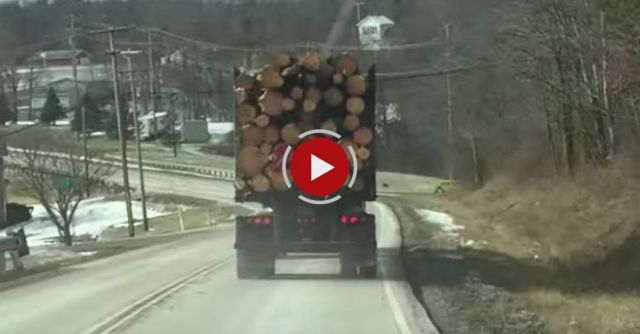 Loaded Log Truck Crash!!