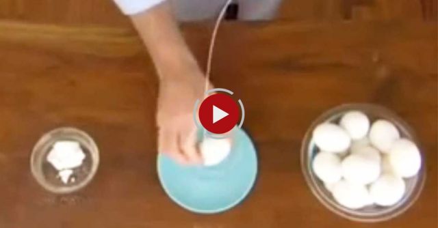 Super Fast Way To Peel Hard-boiled Eggs - Life Hack