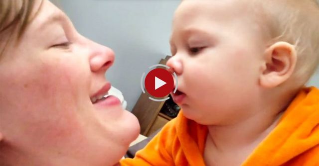 Baby Kissing His Mom