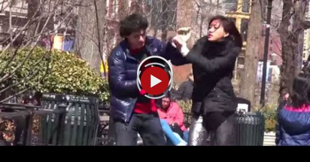 Domestic Abuse Experiment - Man Fights Back In Public!