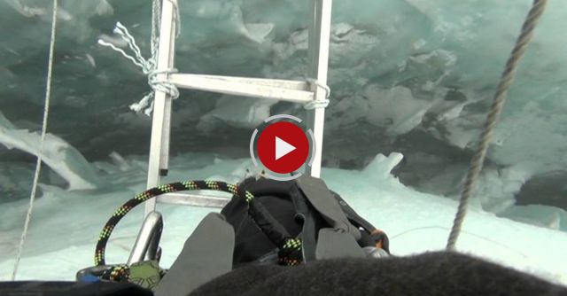 Guy Crosses Mt. Everest Crevasse With Ladder