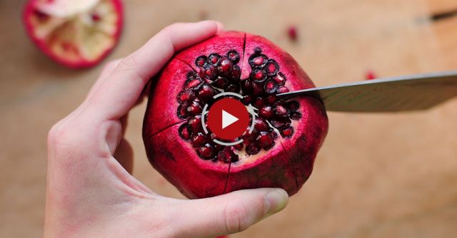Pomegranate opening technique