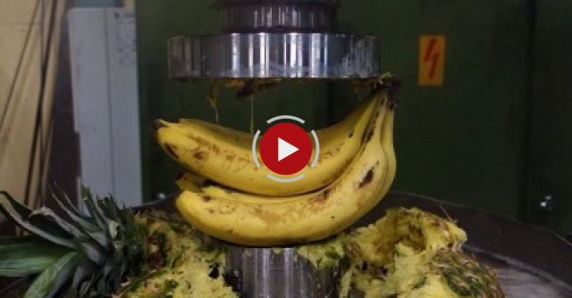 Hydraulic Press Kitchen: Fruit Salad