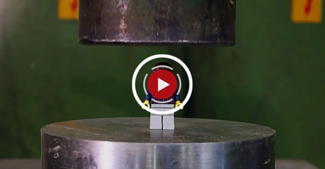 Crushing Legos With Hydraulic Press