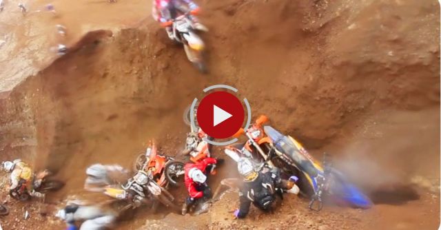 Dirtbikers Fall In The Same Place
