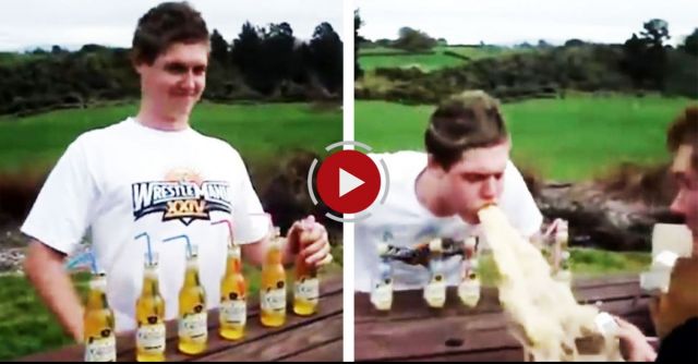 Man Drinks 6 Beers In 2 Minutes And Then Surprise