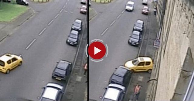 Worst Parallel Park Ever? Funny CCTV Shows Driver's Struggle Original Video