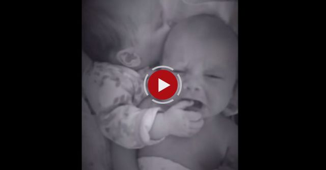 Newborn Twin Helps Her Brother Stop Crying