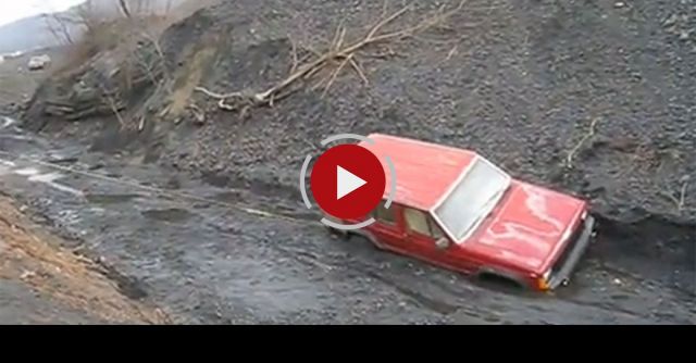 How NOT To Pull A Truck Out Of The Mud 