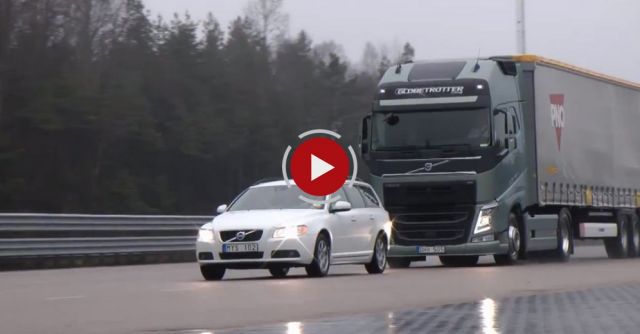Volvo Trucks - Emergency Braking At Its Best!