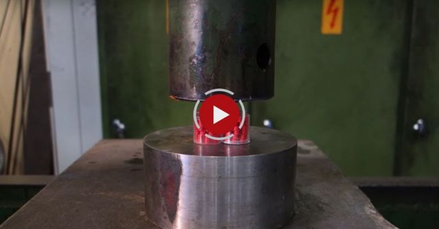 Crushing Exploding Stuff With Hydraulic Press