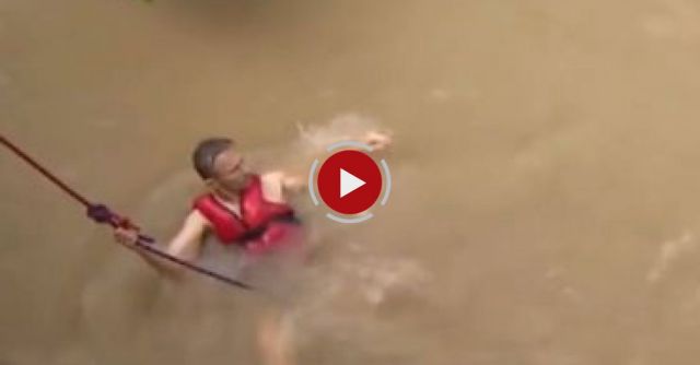 Horses Rescued From Flood Waters In Texas