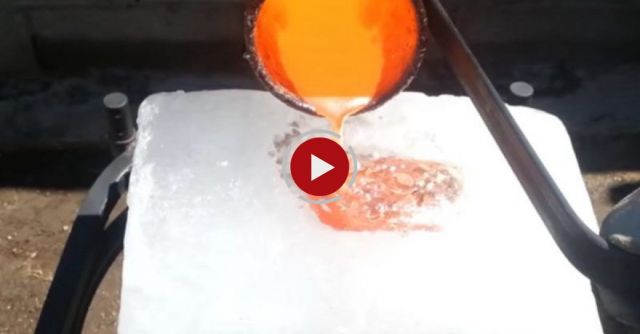 Molten Copper Vs Ice Exploding Ice