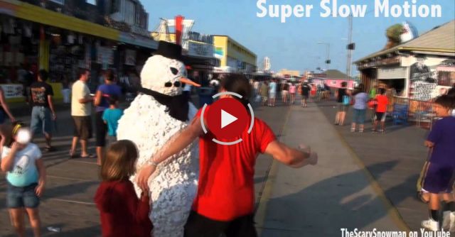 Snowman Scare Prank Gone Wrong - Knock Out