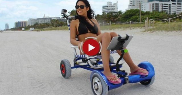 Hoverboard Sitting Attachment With Cooler - HoverCooler