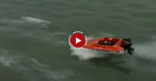 Boat Jumps And Dives Into The Water In Over 60 Knots!