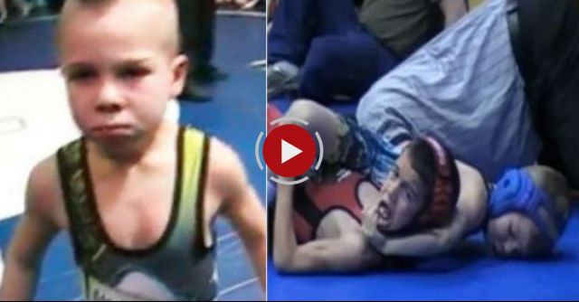 Kid Goes Beast Mode During Wrestling Match