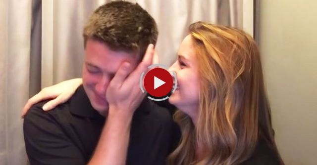 Surprise Pregnancy Announcement To Husband In A Photo Booth!
