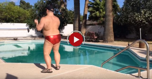Big Bear Dancing Poolside To JT's Hot New Summer Jam!...