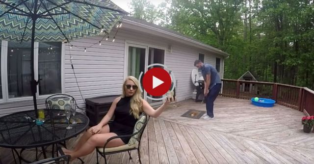 Golf Ball Pops Cork On Champagne