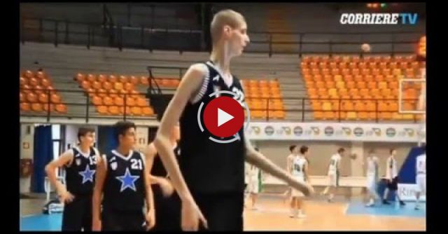  7'6 184 Lb Human Phone Pole Plays Basketball 