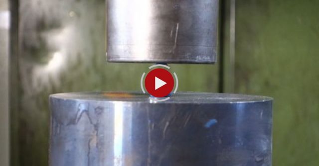 Trying To Crush The Mighty Bearing Ball With Hydraulic Press