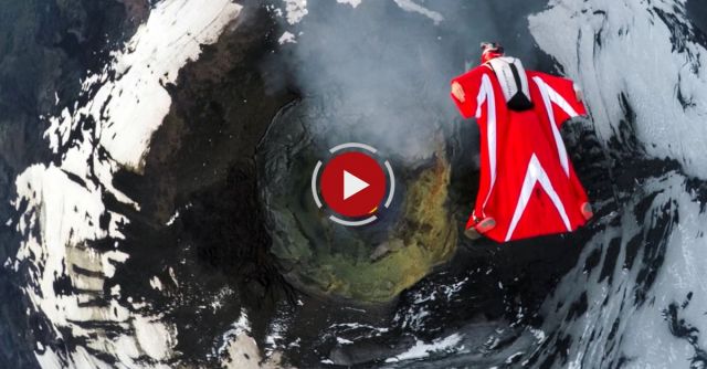 GoPro: Roberta Mancino's Wingsuit Flight Over An Active Volcano