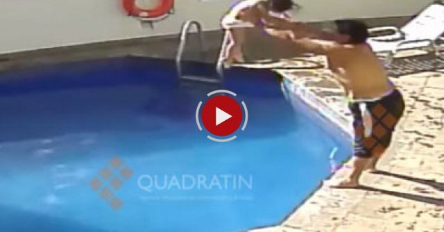Man Repeatedly Throws His Step Daughter In A Pool. 