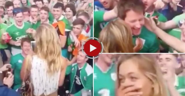 Hundreds Of Ireland Fans Serenade French Girl