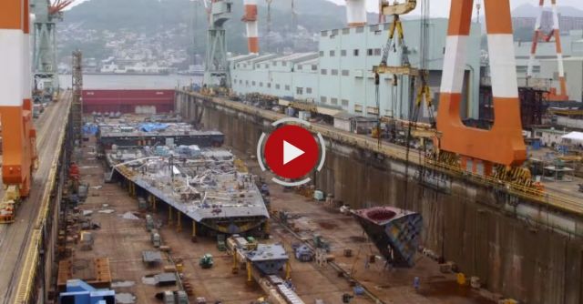 AIDAprima Cruise Ship Construction & Christening In 4K By MK Timelapse