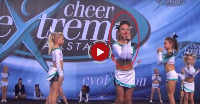 These girls were performing a beautiful dance act on stage. Now keep your eyes on THIS girl