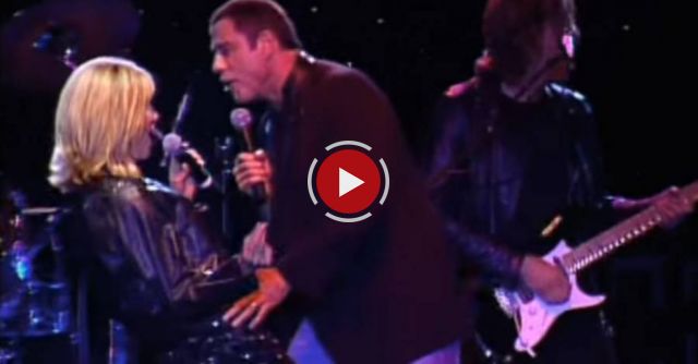 John Travolta and Olivia Newton-John are singing my favorite song live and I LIKE IT!