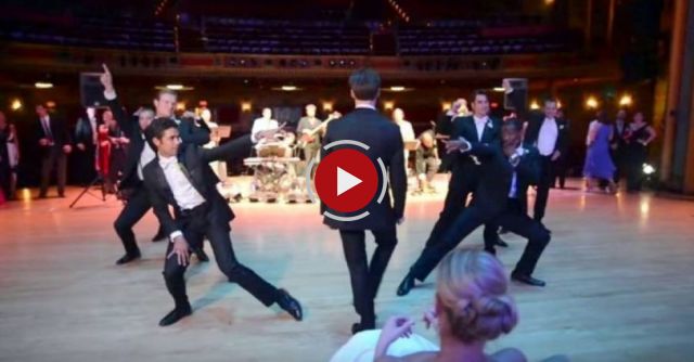 The groom gets ready: as soon as he starts, the bride can barely sit still!