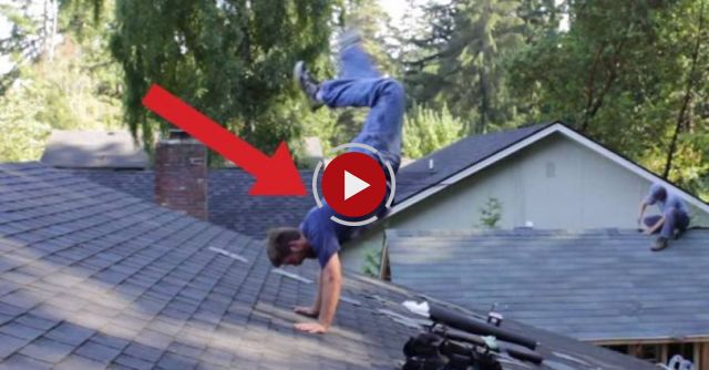 He just can't resist the music: the happiness of this roofer will change your day !