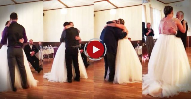 Bride Who Lost Dad To Cancer Sobs As Guests Step In For Father-Daughter Dance