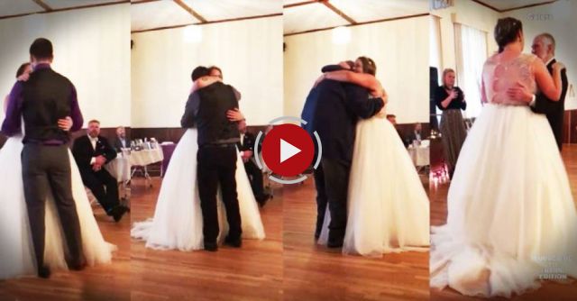 Bride Who Lost Dad To Cancer Sobs As Guests Step In For Father-Daughter Dance