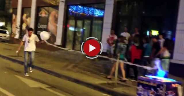 He may look like a sorcerer, but he is just whipping up a delicious treat