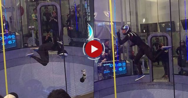 Incredible wind tunnel dancer gracefully defies gravity with some pretty fly moves