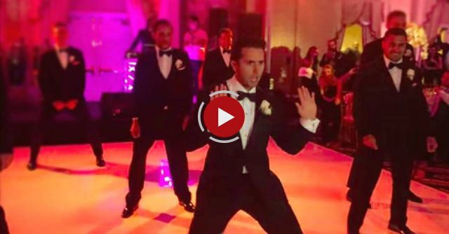 He made his new bride sit down by the dance floor to give her a huge surprise